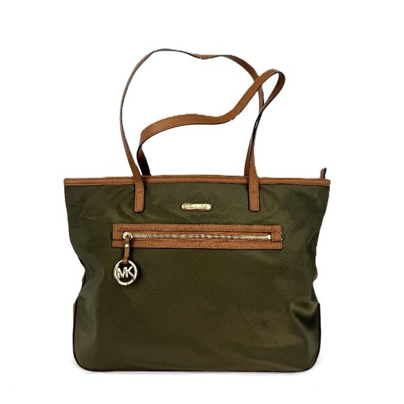 MK Michael Kors Kempton Nylon Tote  Army Green - Picture 1 of 11
